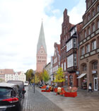 3D-Illustration zum Umbau der Fußgängerzone in Lüneburg, Visualisierung Modelldigital Lübeck